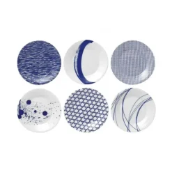 Pacific plate blue 6 pieces, 16 cm