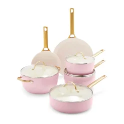 Padova casserole and frying pan set 10 parts, Blush pink