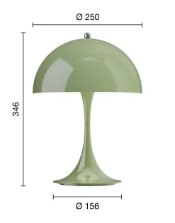 Panthella 250 portable table lamp V3, Opaque moss green