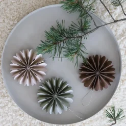 Paper Flowers Christmas ornament, coffee