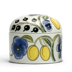 Paratiisi box with lid, white-multi coloured
