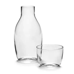 Passe-Partout carafe with drinking glass, clear