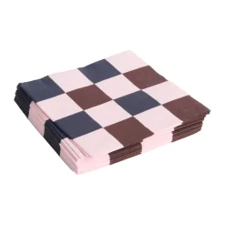 Pattern Dinner Check napkin 40x40 cm 20-pack, Light pink-bordeaux-black M
