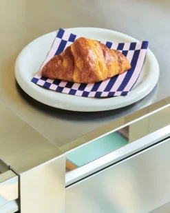 Pattern Dinner Stripe napkin 40x40 cm 20-pack, Light pink-dark blue pillar