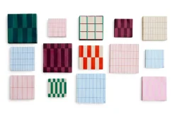 Pattern Lunch napkin 33x33 cm 20-pack, Off white-red
