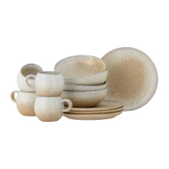 Paula breakfast set 12 pieces, Nature