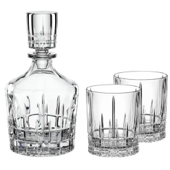 Perfect Serve whiskey set 3 pieces, clear