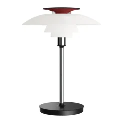 PH 80 portable table lamp, White opal, chrome-plated