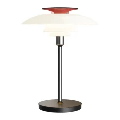 PH 80 portable table lamp, White opal, chrome-plated