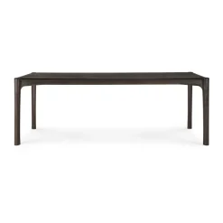 PI Dining table, Dark brown teak, 220x95 cm