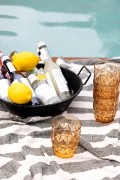 Picknick Juni water glass 28 cl 4-pack, Amber