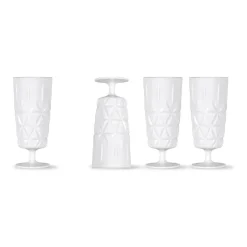 Picnic champagne glass 4-pack, White