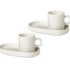 Pilar espresso cup with saucer 2-pack, Moonbeam