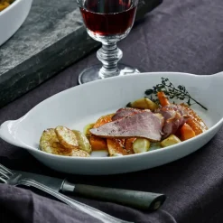 Pillivuyt serving plate oval white, 23x13 cm