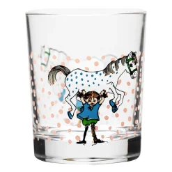 Pippi & Lilla Gubben drinking glass 20 cl, Multi