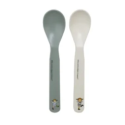 Pippi Cirkus spoon 2-pack, Green-white