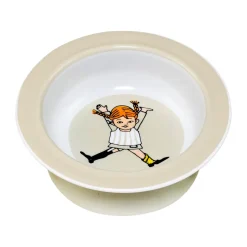 Pippi Cirkus suction cup plate Ø15.5 cm, Beige