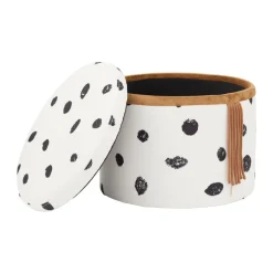 Pippi pouf with storage Ø40x30.5 cm, Multi