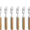 Pizza grill fork 6-pack, Oak