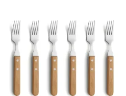 Pizza grill fork 6-pack, Oak