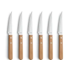 Pizza grill knife 6-pack, Oak