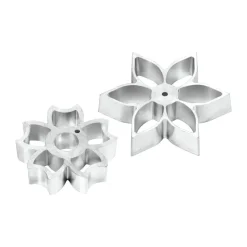 Plate-it flower power rosette iron 2-pack, Steel