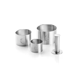 Plate-it garnish mold 4 pieces, Steel