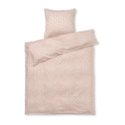 Pleasant bed set 150x210 cm, White-pink