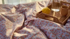 Pleasantly bedding set 220x220 cm, Light blue-rose
