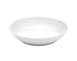 Pleated Salad/pasta plate 23 cm, White