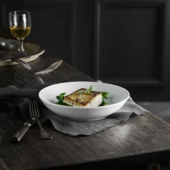Plissé pasta plate Ø 20cm, White