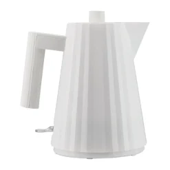 Plissé water kettle 1 l, White