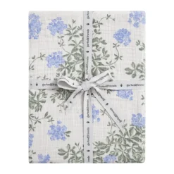 Plumbago Muslin fitted sheet, 70x140x20 cm