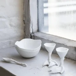 Poaking Duck Foot egg cup, white