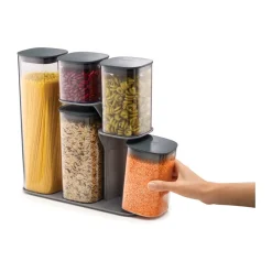 Podium storage jar 5 pieces, Grey