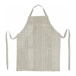Polka dot apron, Natural-taupe