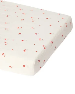Poppy Seersucker fitted sheet, 180x200x30 cm