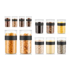 Presso storage jar with lid 12 parts, Clear
