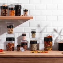 Presso storage jar with lid 12 parts, Clear