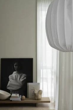 Prisma lamp shade Ø45 cm linen, White