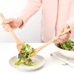 Profile salad cutlery, Beech wood