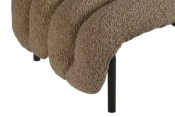 Puffy lounge chair + ottoman, Sawdust-black grey