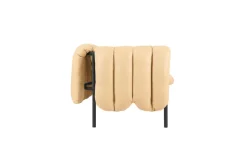 Puffy 2,5-seater sofa 205 cm, Sand leather-black grey