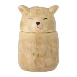 Puk jar with lid Ø7 cm, Brown