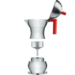 Pulcina espresso maker 6 cups, red handle