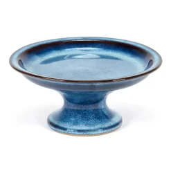 Pure cake plate glazed S 16.5 cm, Dark blue