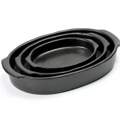 Pure oval oven form M, black