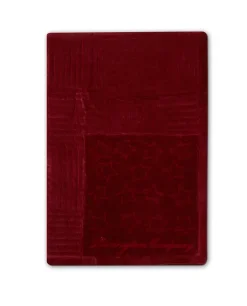 Quilted Cotton Velvet Star throw 160x240 cm, Red