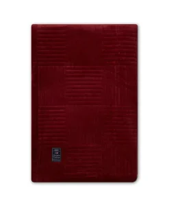 Quilted Cotton Velvet Star throw 160x240 cm, Red