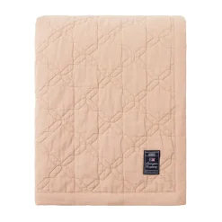 Quilted Recycled Cotton bedspread 260x240 cm, Beige